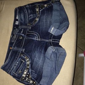 Studded miss me shorts